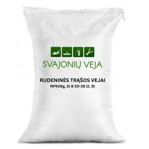 RUDENINĖS TRĄŠOS VEJAI NPK(Mg, S) 8-20-28 (2, 9)