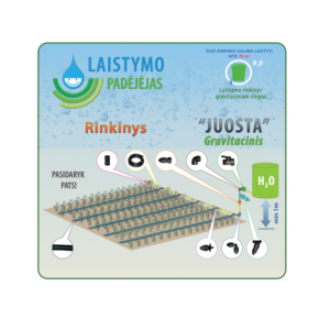 Šiltnamio laistymo sistema "Juosta" gravitacinis